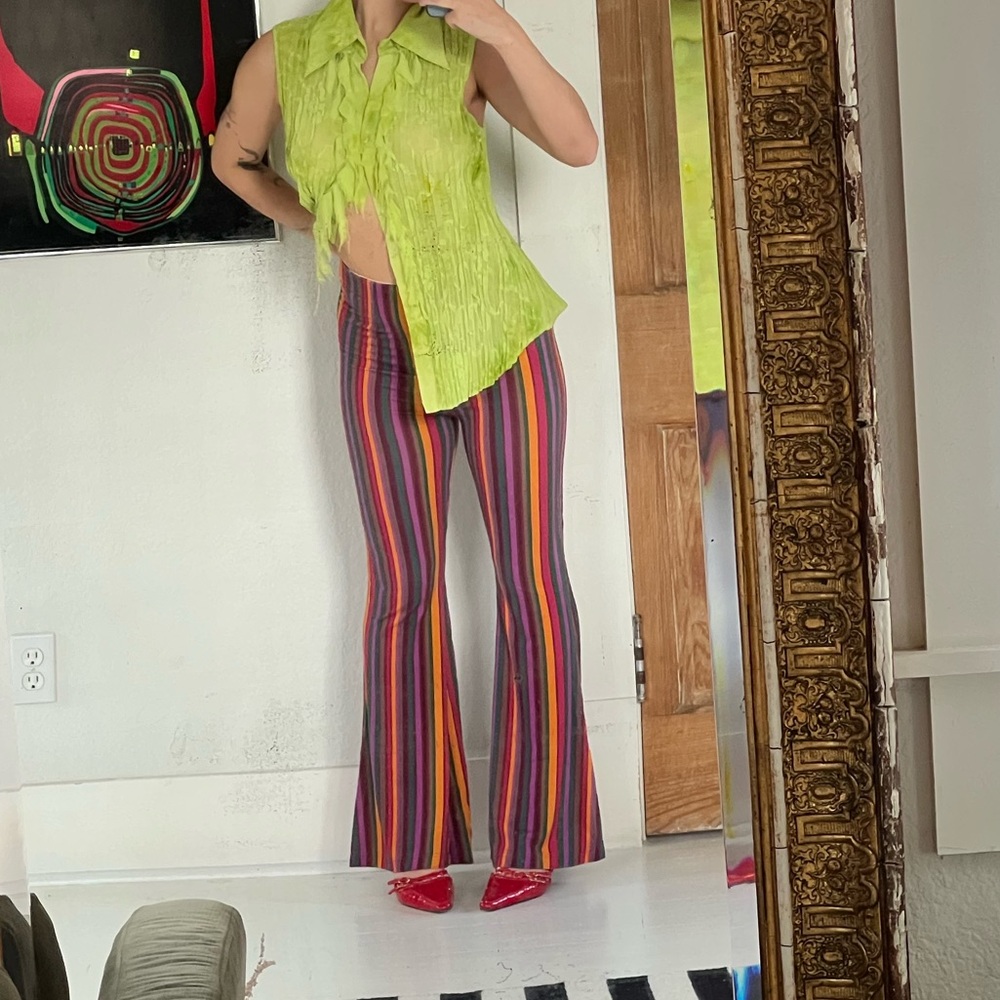 Free People Rainbow Flare Pants